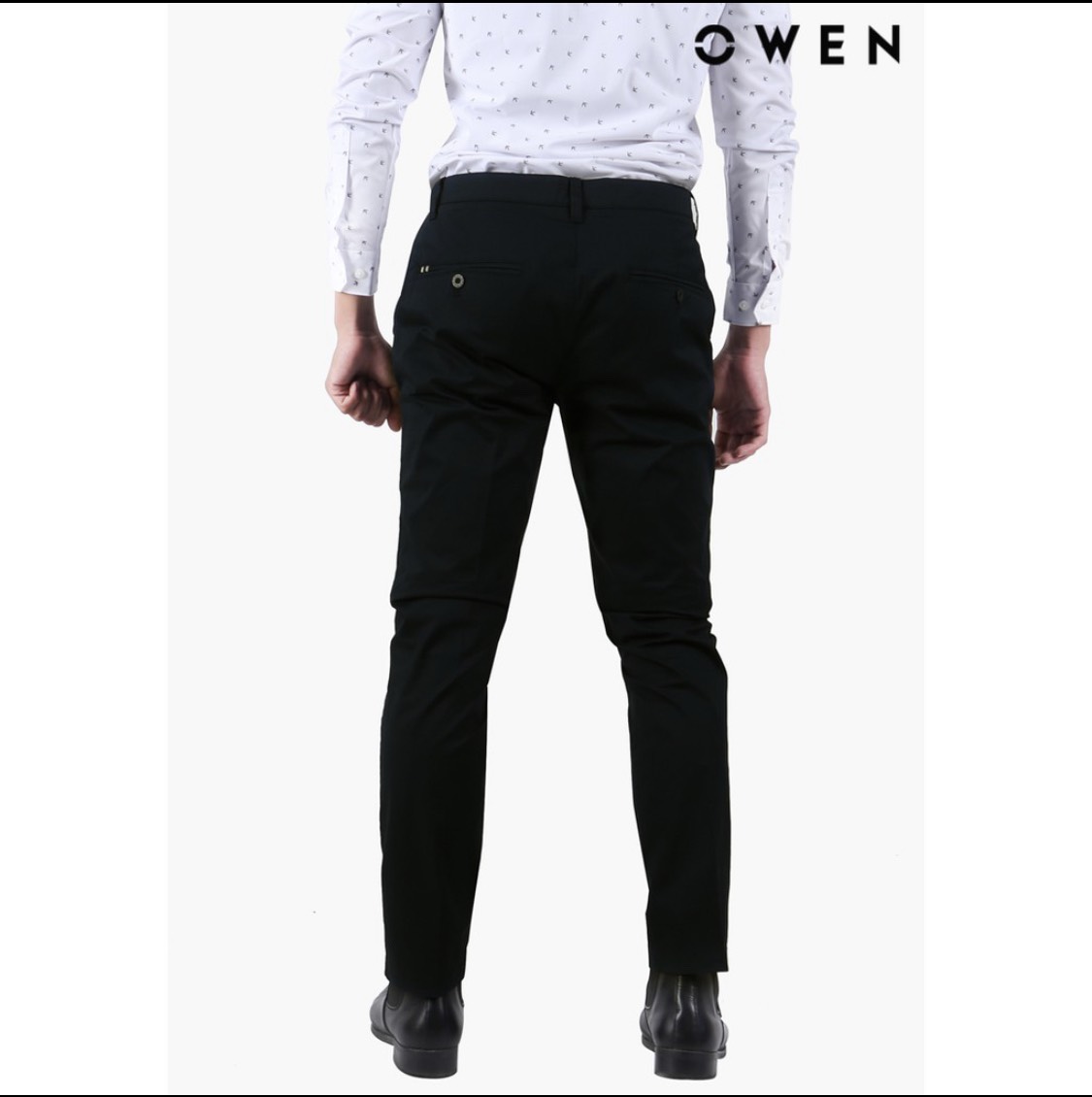 Hình ảnh OWEN - Quần kaki nam Owen chất thô giấy mềm mại co dãn màu đen 21993/22006