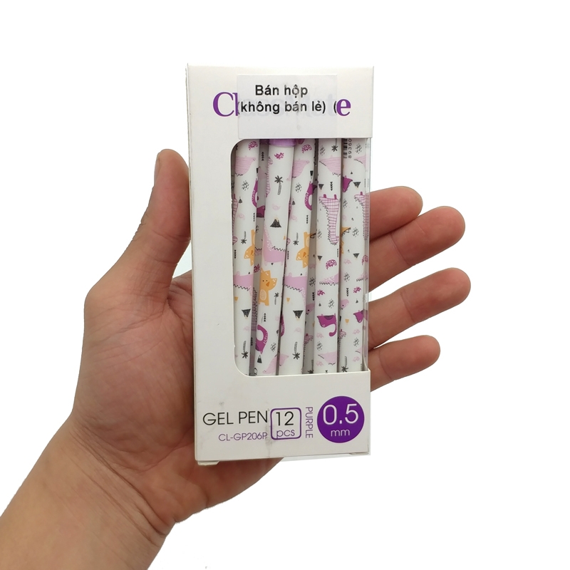 Hộp 12 Bút Gel ClassMate CL-GP206 - Mực Tím