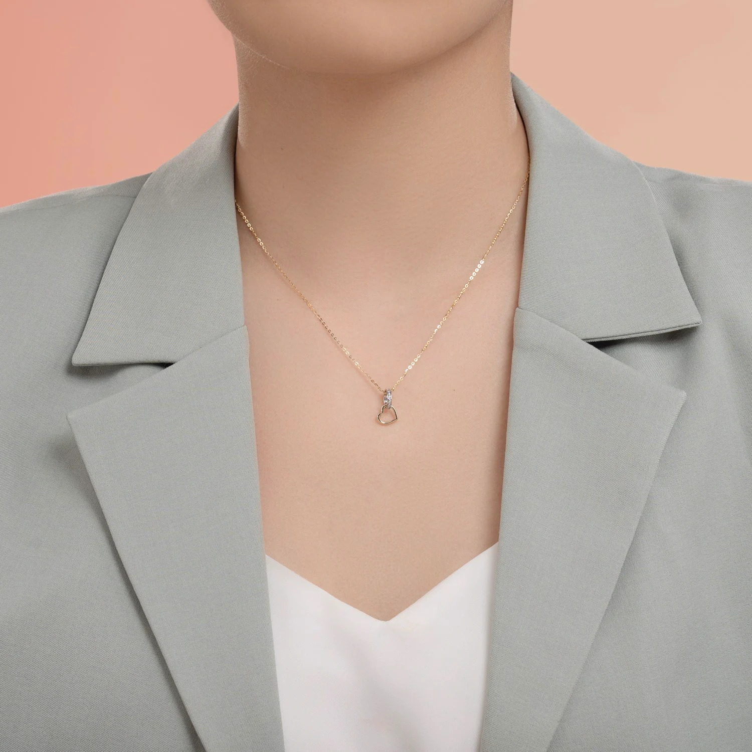 Mặt Dây Chuyền Vàng 14k Been Together MDMAMD657 Huy Thanh Jewelry