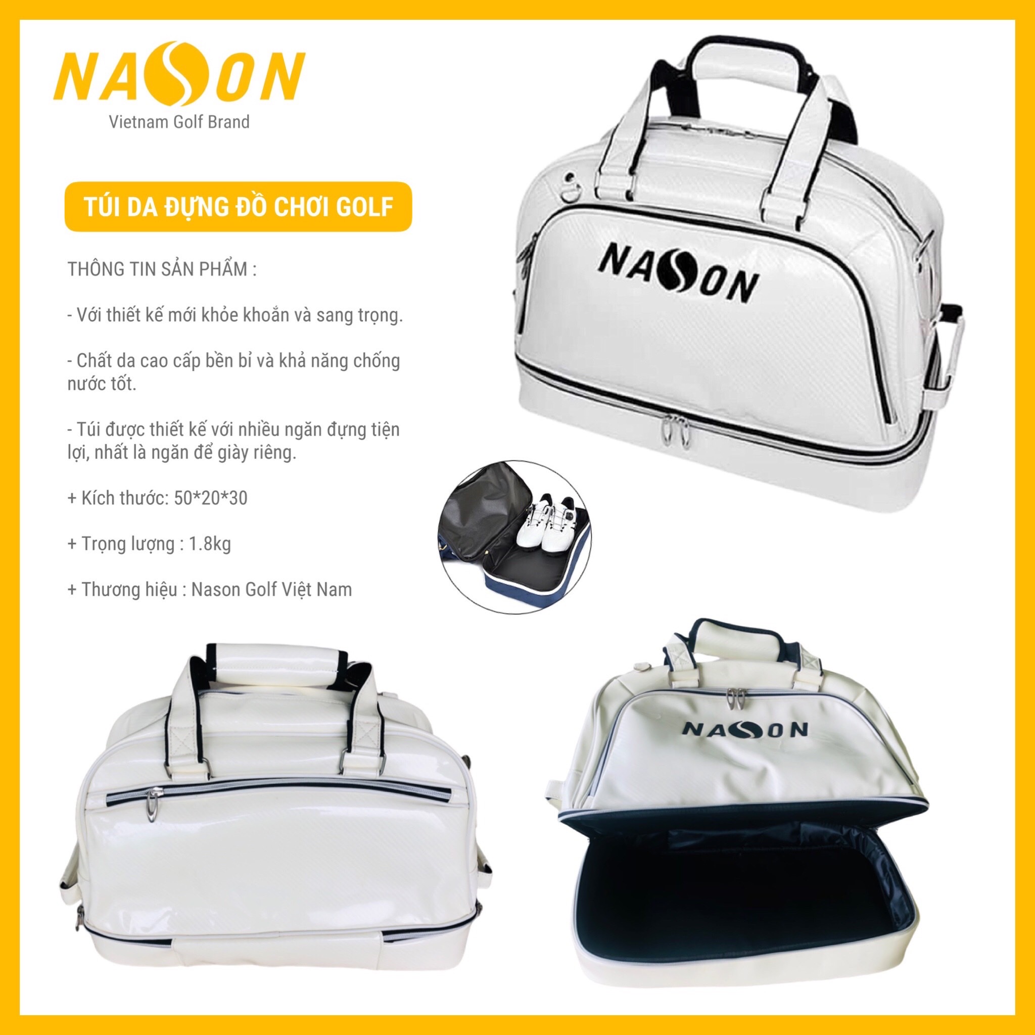 TÚI ĐỰNG QUẦN ÁO CHƠI GOLF (2 IN 1) | NASON