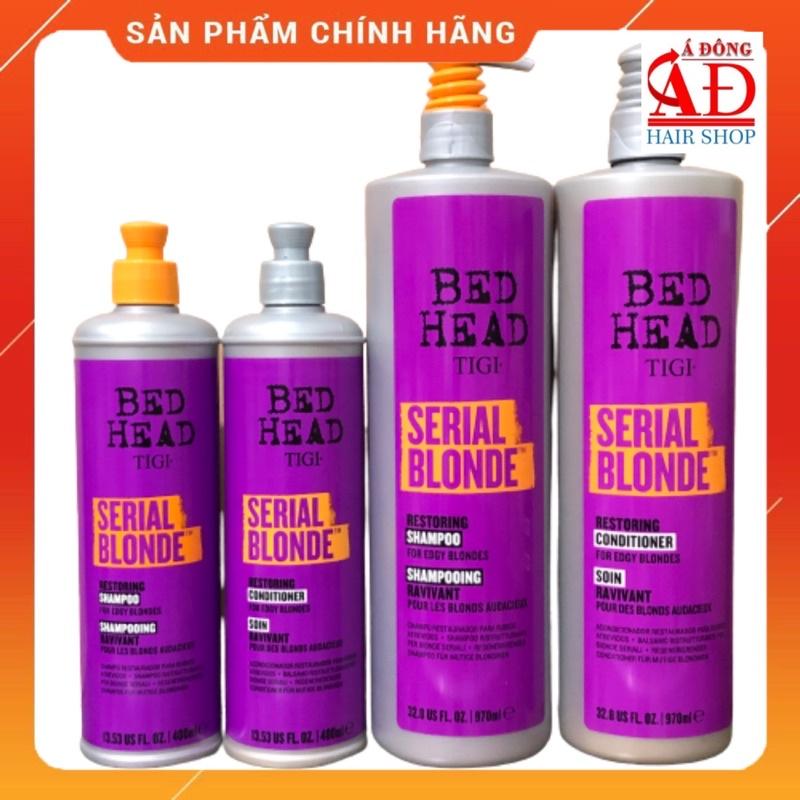 BỘ DẦU GỘI XẢ TIGI SERIAL BLOND CHO TÓC NHUỘM TẨY SÁNG USA [MÀU TÍM]