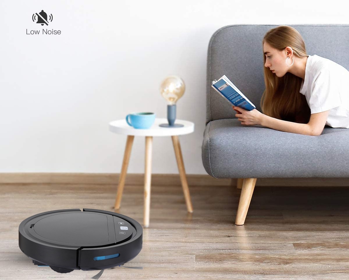 Robot lau nhà quét nhà hút bụi 3 trong 1 điều khiển giọng nói Alexa và tự sạc khi PIN yếu