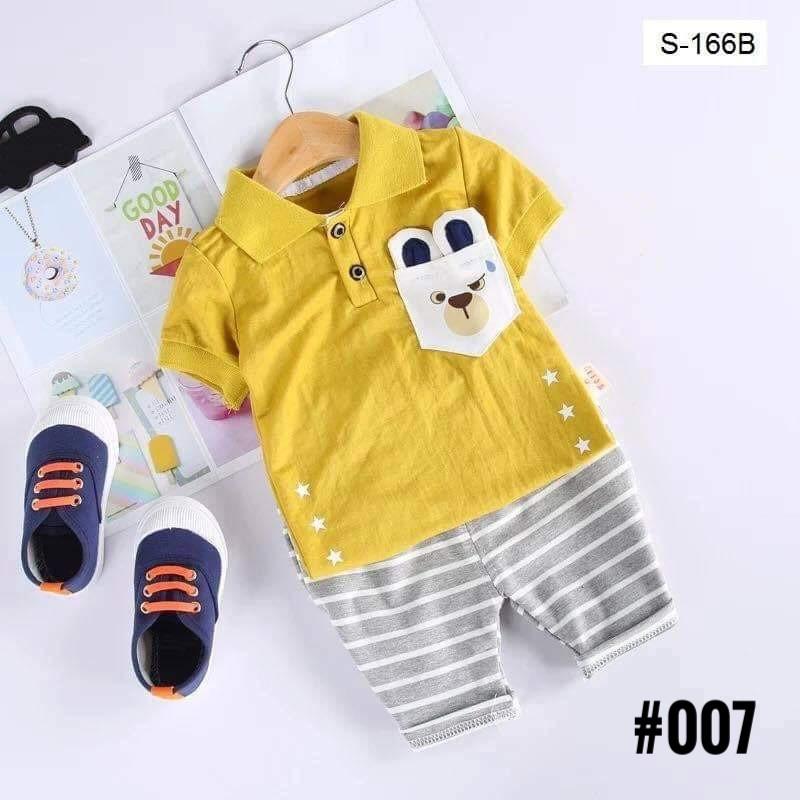 Set bộ cotton túi hình con gấu cho bé 5-20kg BINO KIDS