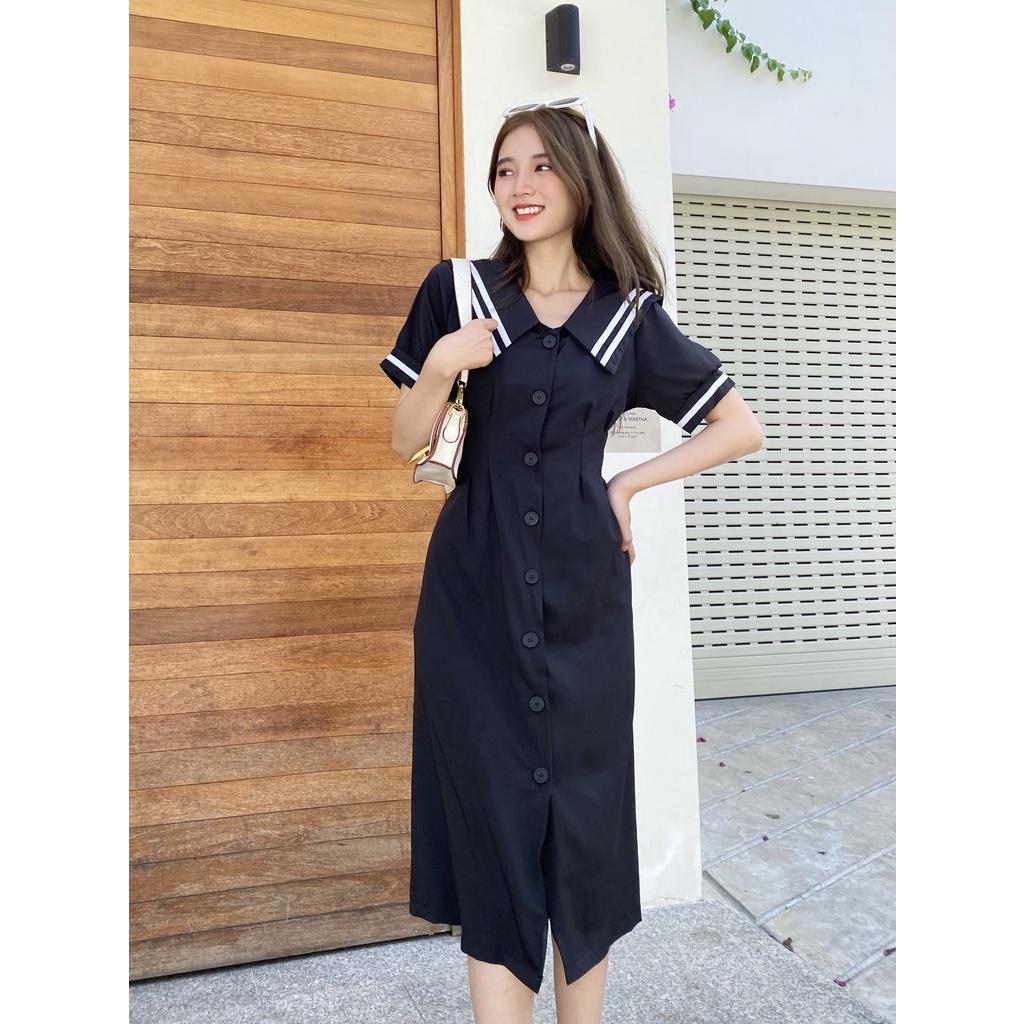 Đầm Thủy Thủ hai Form ngắn dài _ SEUL BASIC _SD173