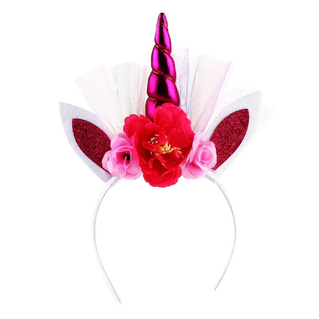 Unicorn Kids Girls Hair Hoop Hair Clips Party Hair Accessories Silver