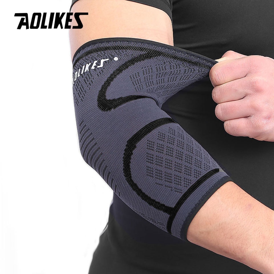 Băng Bảo Vệ Khuỷu Tay Cao Cấp Co Dãn Đàn Hồi Thoáng Khí Sport Elbow Support AOLIKES YE-7547 - Hàng Chính Hãng