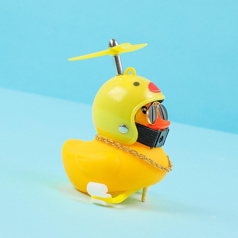 Standing Duck Bicycle Bell Broken Wind Helmet Small Yellow Duck MTB Road Bike Motor Riding Cycling Accessories not Lights
