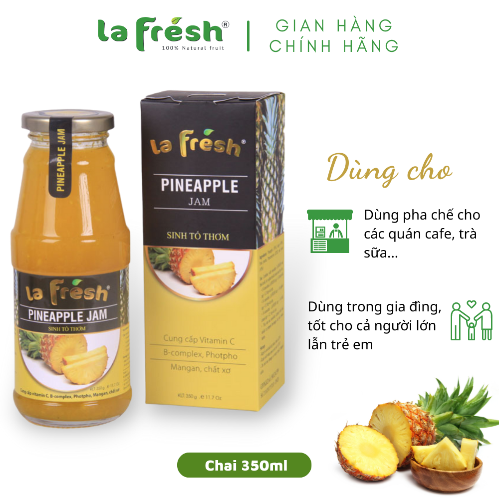 Sinh Tố Thơm Lafresh Đà Lạt Chai Thủy Tinh 350ml
