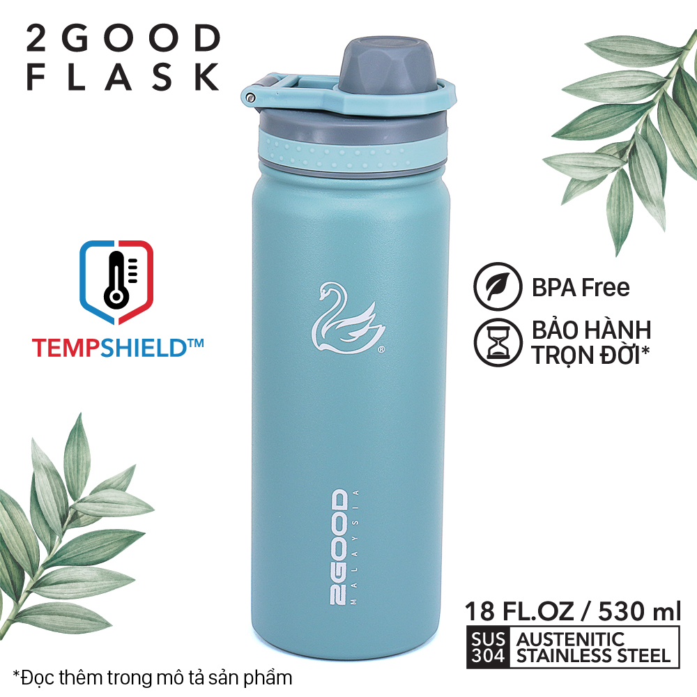Bình giữ nhiệt Thép Không Gỉ 2GOOD Wide Mouth WM-02 (530ml) - Hàng Chính Hãng