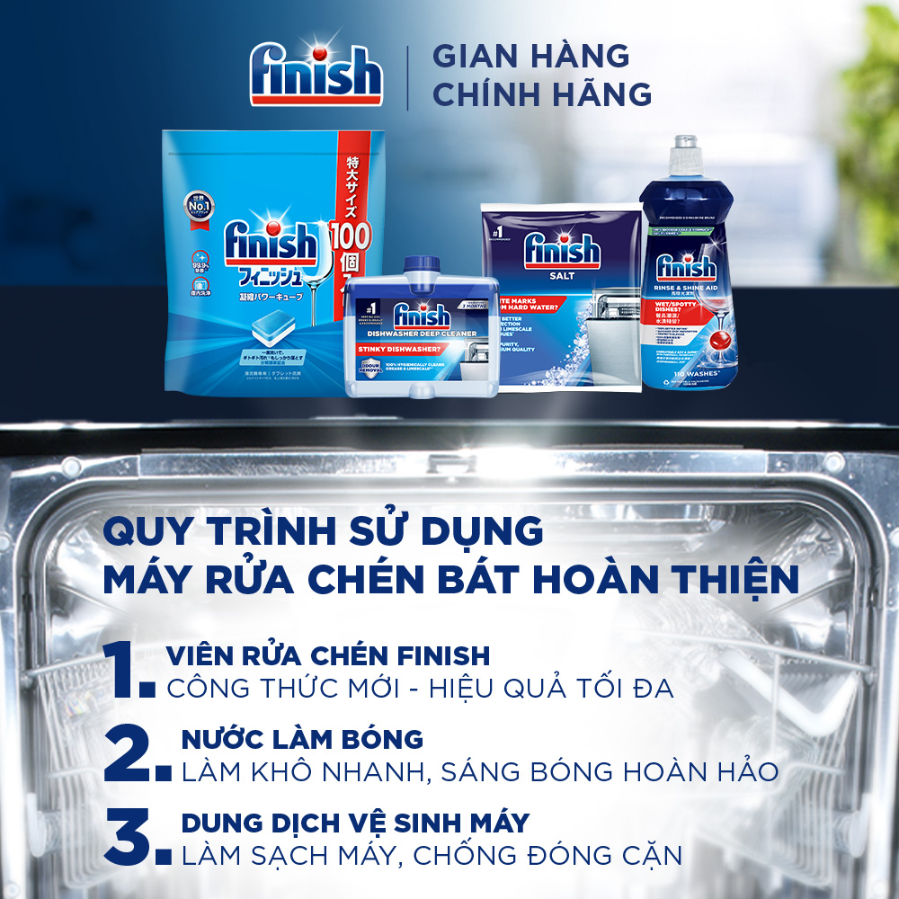 Viên Rửa Chén Finish Nhật Bản Power Cube 100 Viên