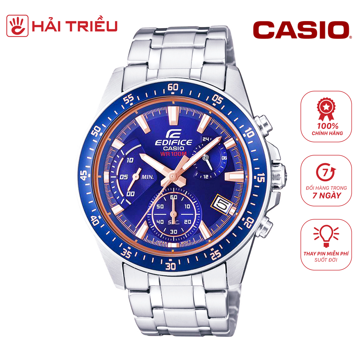 Đồng hồ nam Casio Edifice EFV-540D-2AVUDF chống nước 10ATM