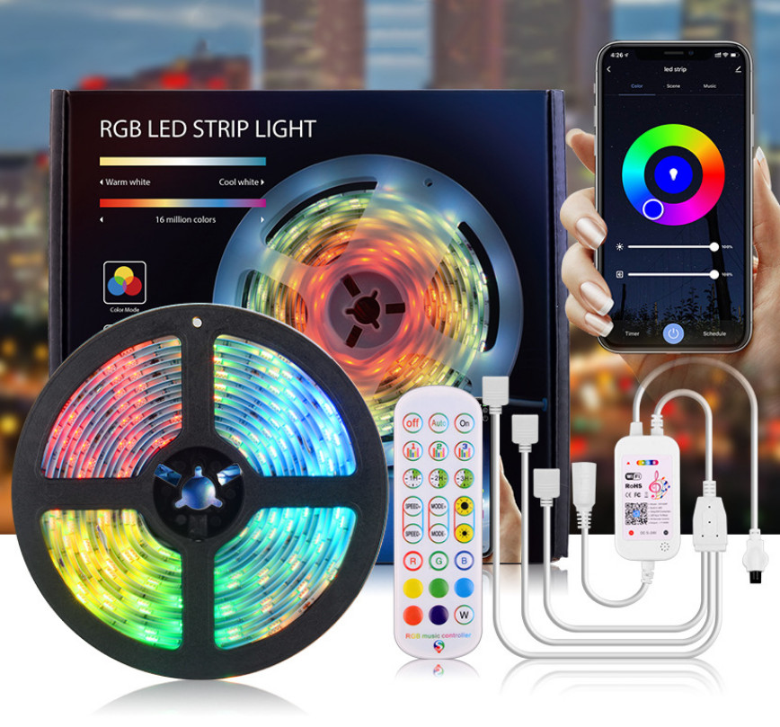 Đèn Led Dây Đổi Màu RGB Nháy Theo Nhạc Wifi điều khiển qua ứng dụng Tuya SHP-HUE2