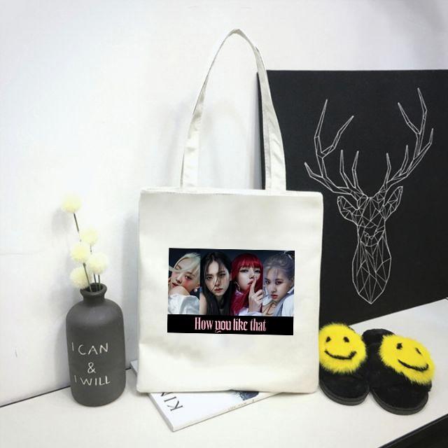 Túi đeo vai vải canvas BlackPink How you like that túi tote nữ