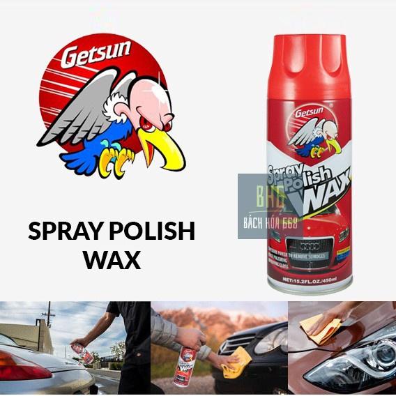 Chai xịt Spray Polish Wax 450ml đánh bóng bề mặt sơn xe ô tô