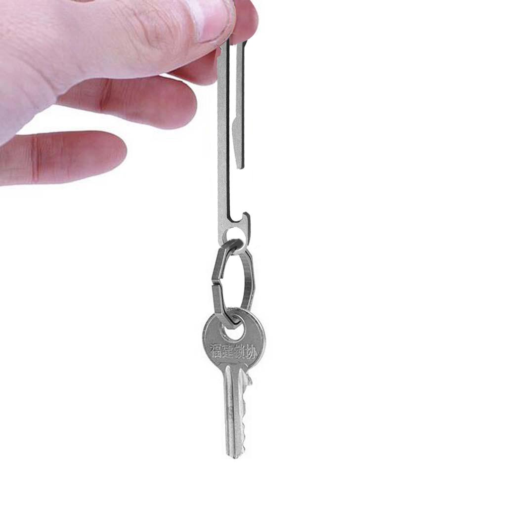 Titanium Alloy Pocket EDC Tool Key Ring Hanger Quickdraw Hook