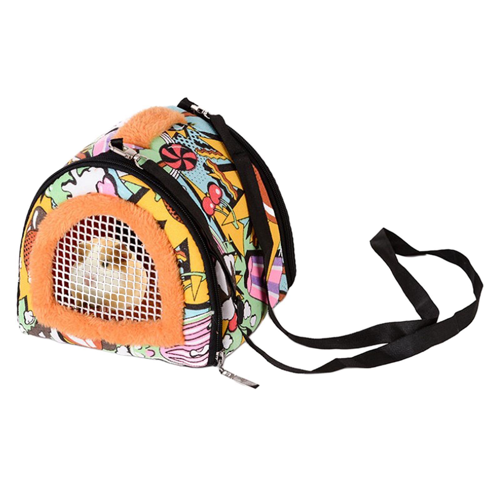 Pet Hamster Carrier Travel Bag Small Animals Guinea Rat Outdoor