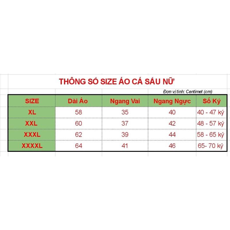 Áo thun có cổ 40-70kg