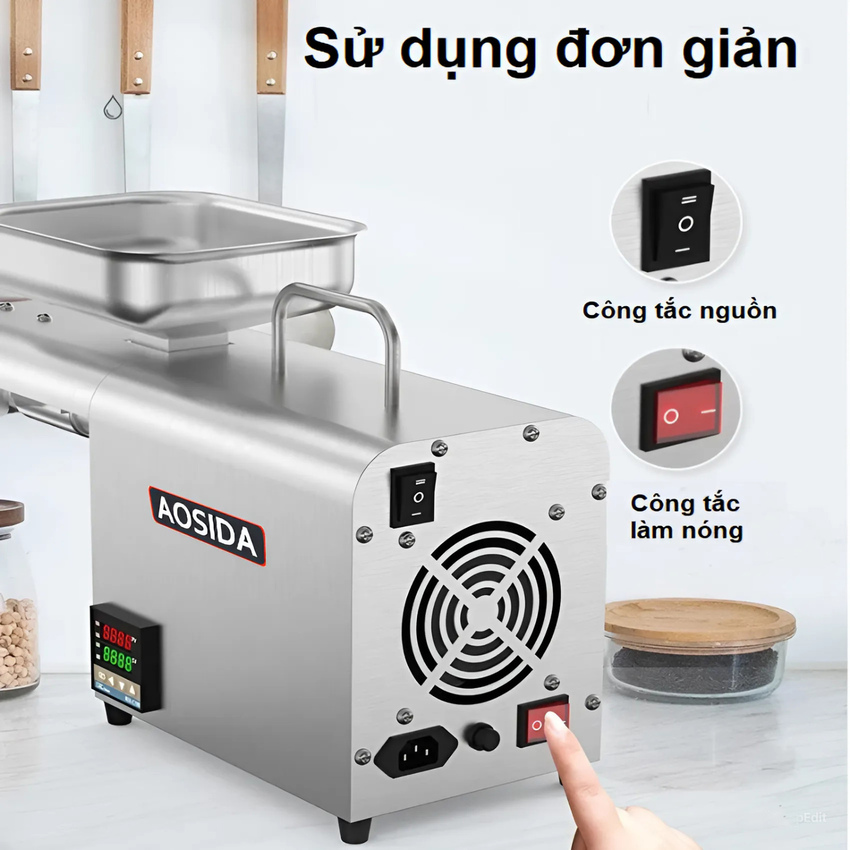 Máy Ép Dầu Thực Vật Gia Đình AOSIDA Mã A250 Thương hiệu Anh Quốc cao cấp, Công Suất Tới 1200W - Bảo hành 12 Tháng (Hàng Nhập Khẩu)