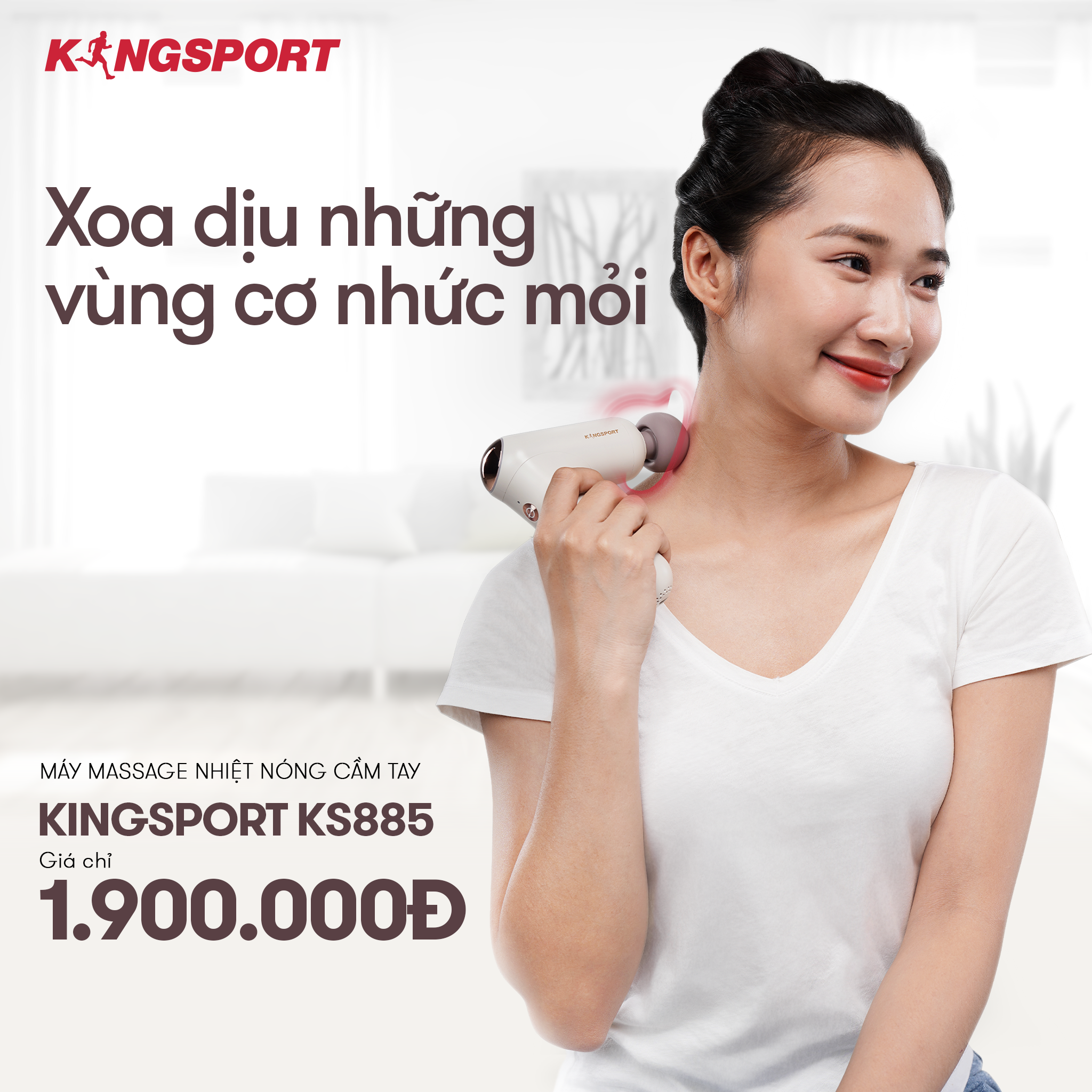 MÁY MASSAGE NHIỆT NÓNG CẦM TAY KINGSPORT KS885