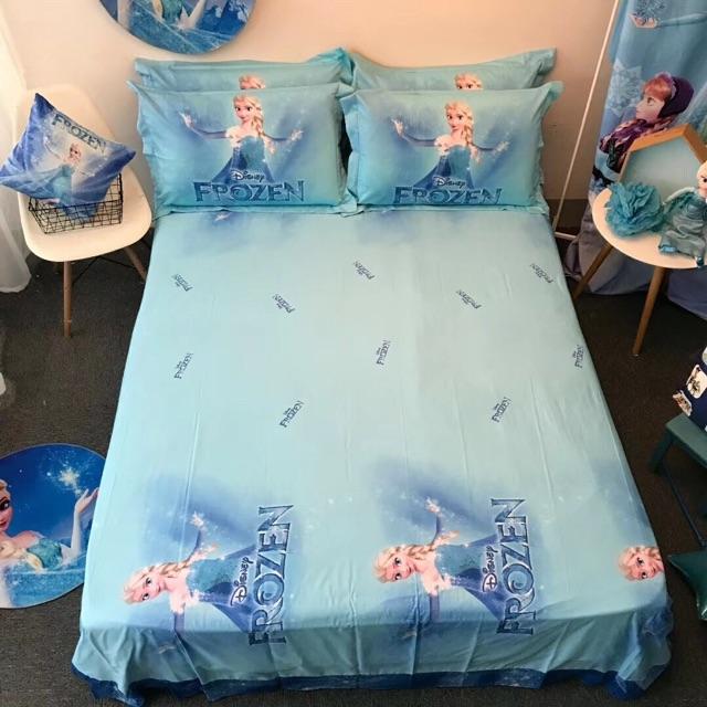 Set Cotton 3D Disney Hàng Nhập Khẩu Cao Cấp Dành Cho Bé Gái 4 Món