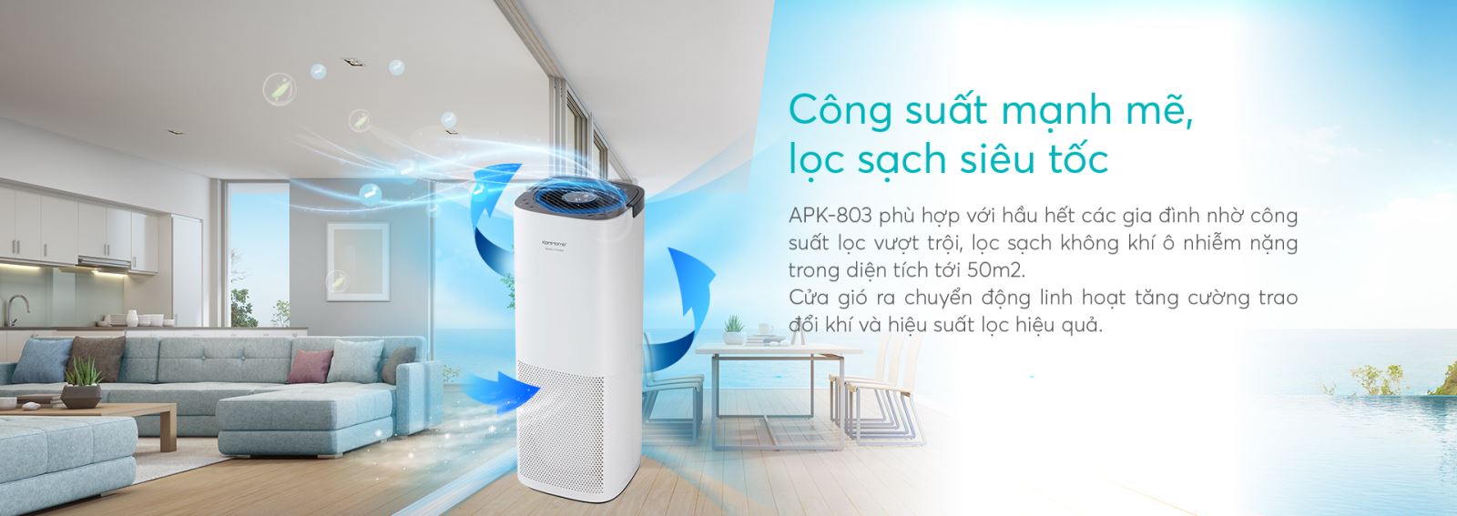 Máy Lọc Không Khí Korihome APK-803- hàng chính hãng