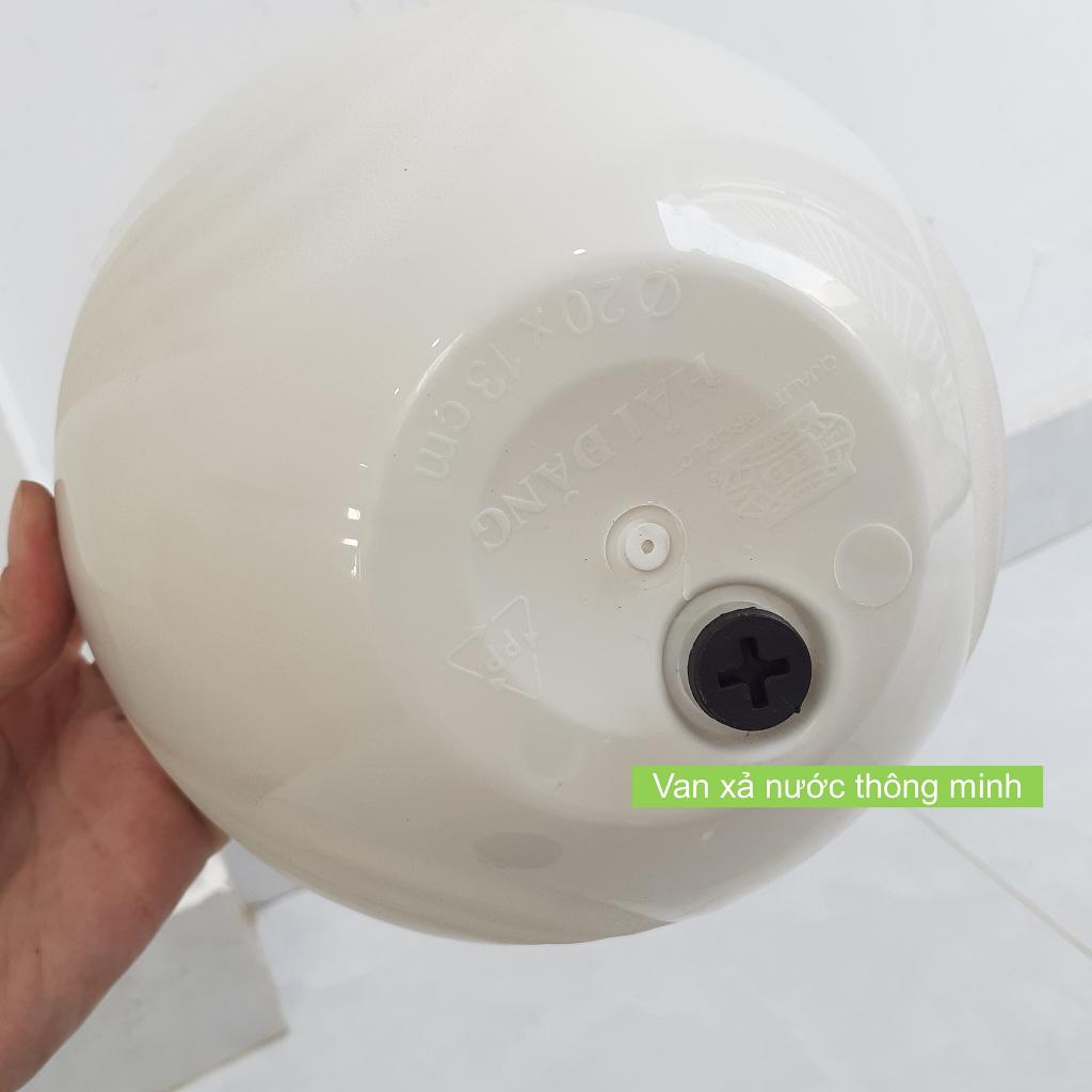 Chậu treo thông minh trồng cây cảnh, hoa kiểng hình tròn vân sọc