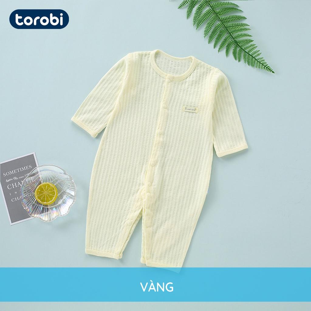 Bộ Bodysuit Dài Tay Cho Bé Siêu Thoáng Khí, Thấm Hút Mồ Hôi, Siêu Nhẹ | 1-12 Tháng | Torobi