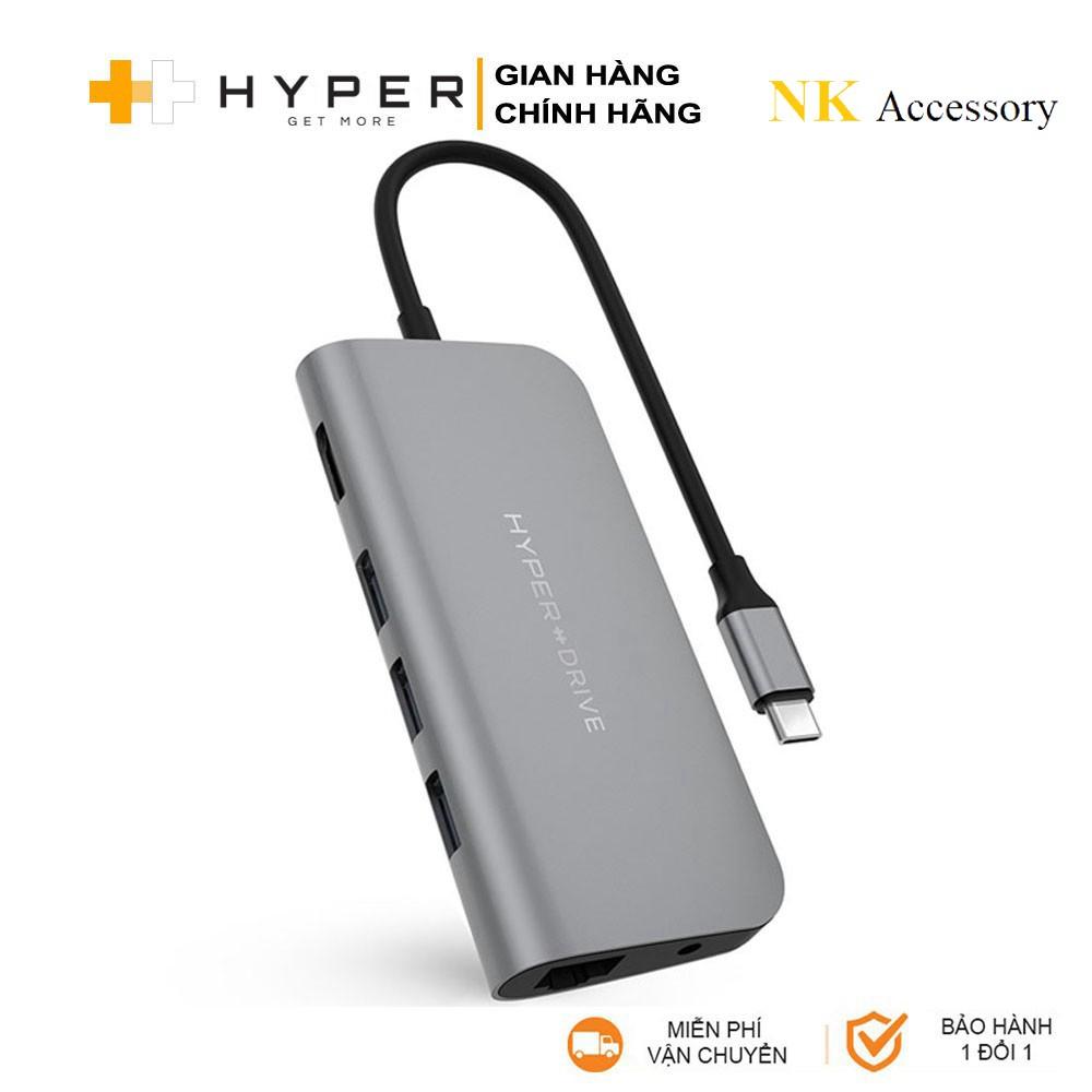 Cổng chuyển HyperDrive Power 9-in-1 USB-C Hub cho iPhone, Macbook, Ultrabook, USB-C Devices - HD30F -  Hàng Chính Hãng