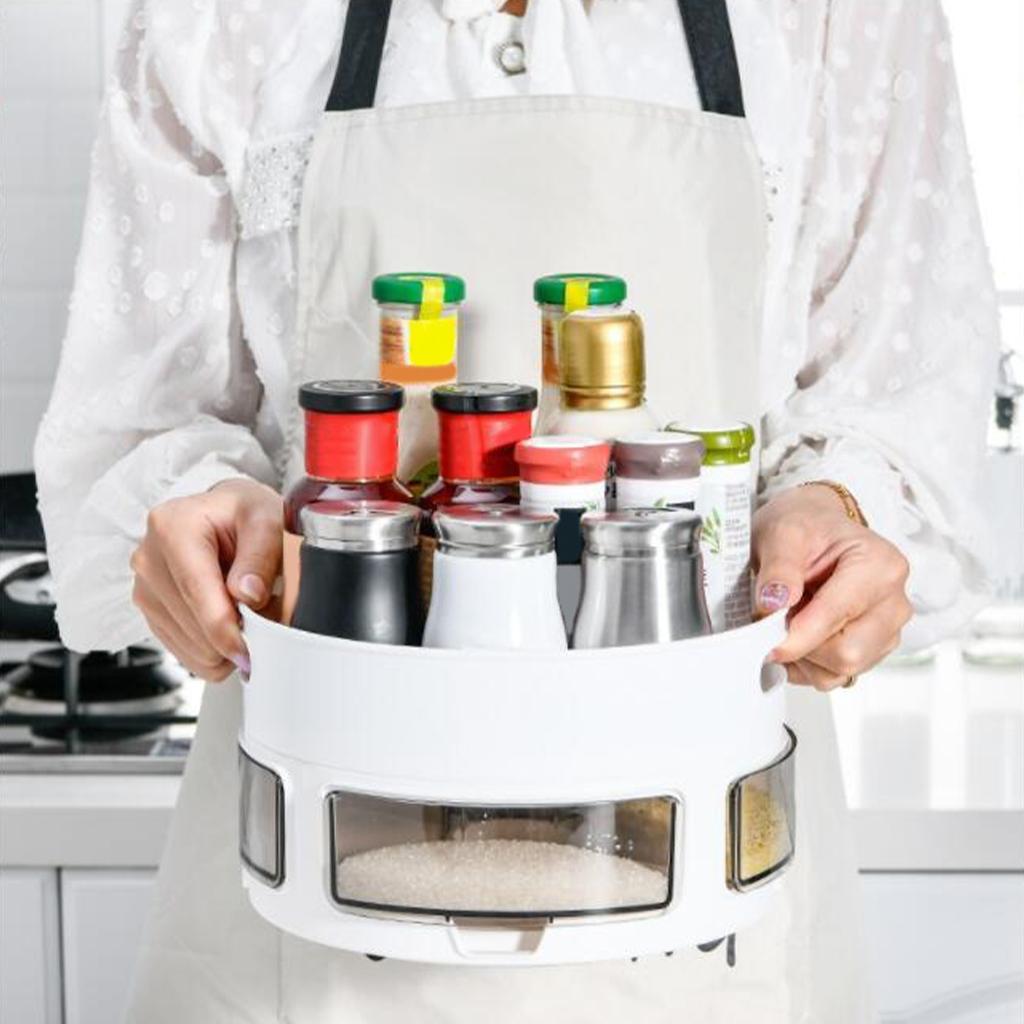 Turntable Rotating Spice Racks Display Stand for Home Kitchen