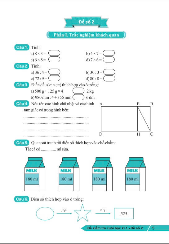 Sách - 36 Đề ôn luyện Toán 3 - Biên soạn theo CT GDPT mới - ndbooks