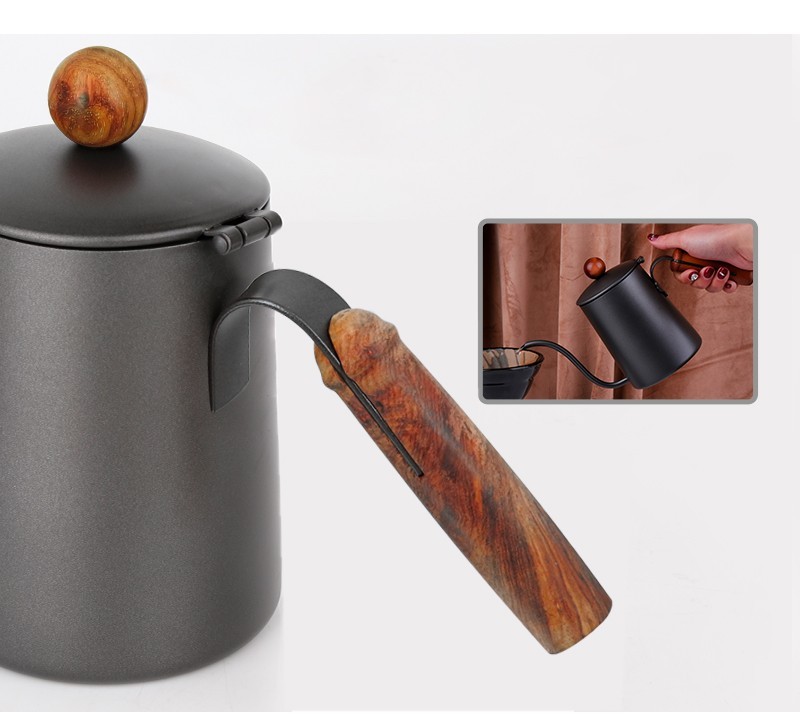 Ấm Pha Trà/Cafe Tay Gỗ