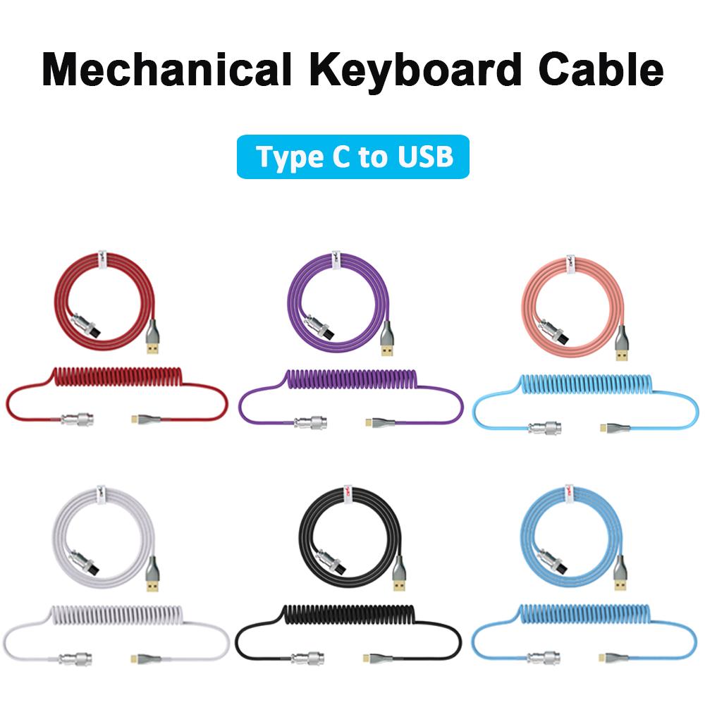 Cáp Cuộn Bàn Phím Cơ Aviator Cáp Đầu Nối Type-C Sang USB Bàn Phím Cáp Hàng Không Cho Phụ Kiện Bàn Phím Chơi Game