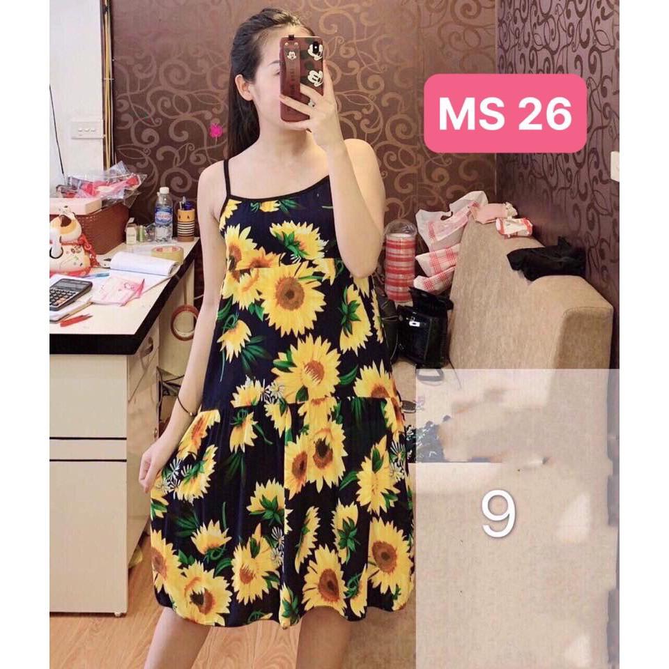 Váy Lanh Bầu 2 Dây Siêu Mát chất đẹp