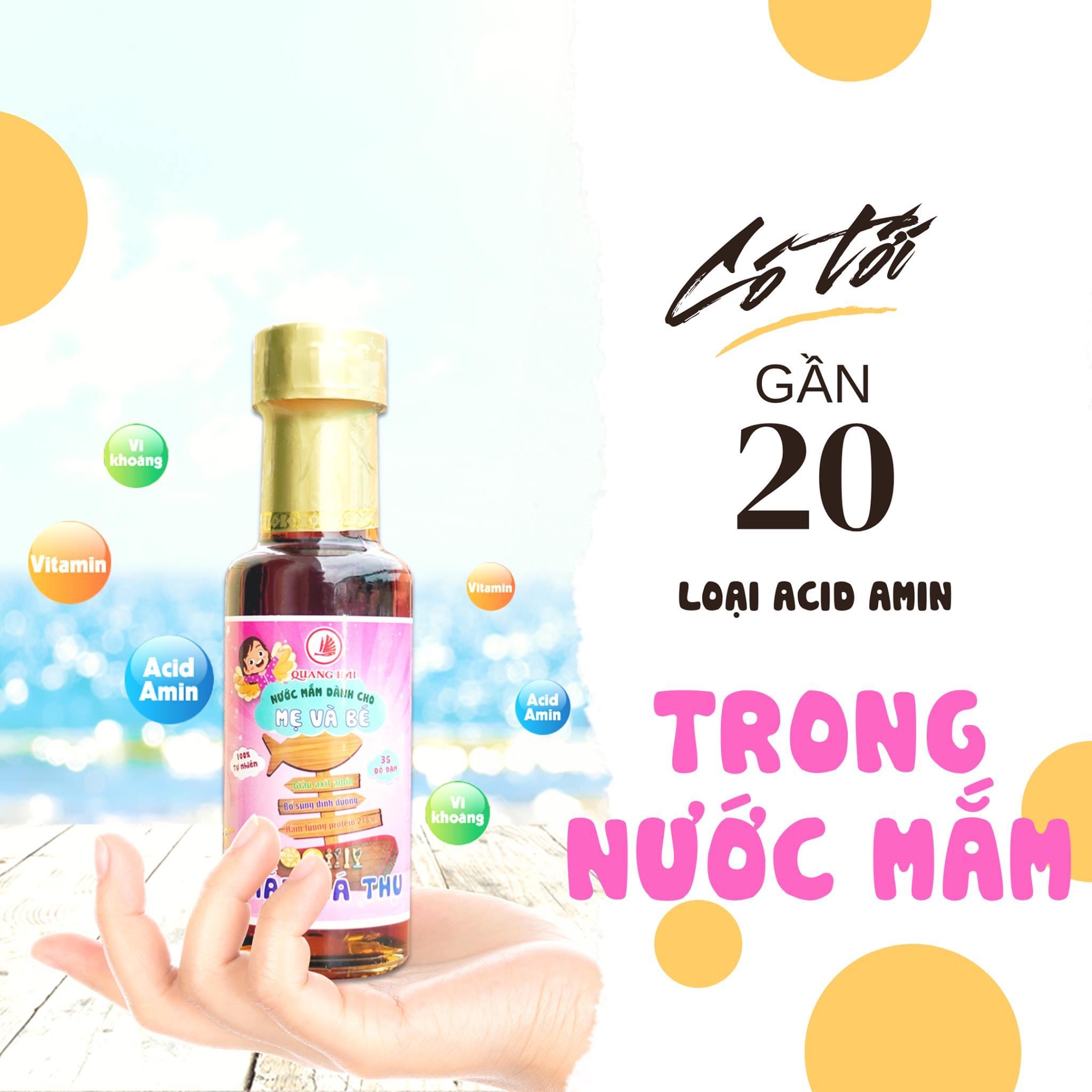 Nước Mắm Truyền Thống Cát Hải - Quang Hải, loại dành cho Mẹ Và Bé 35ºN, chai 100ml
