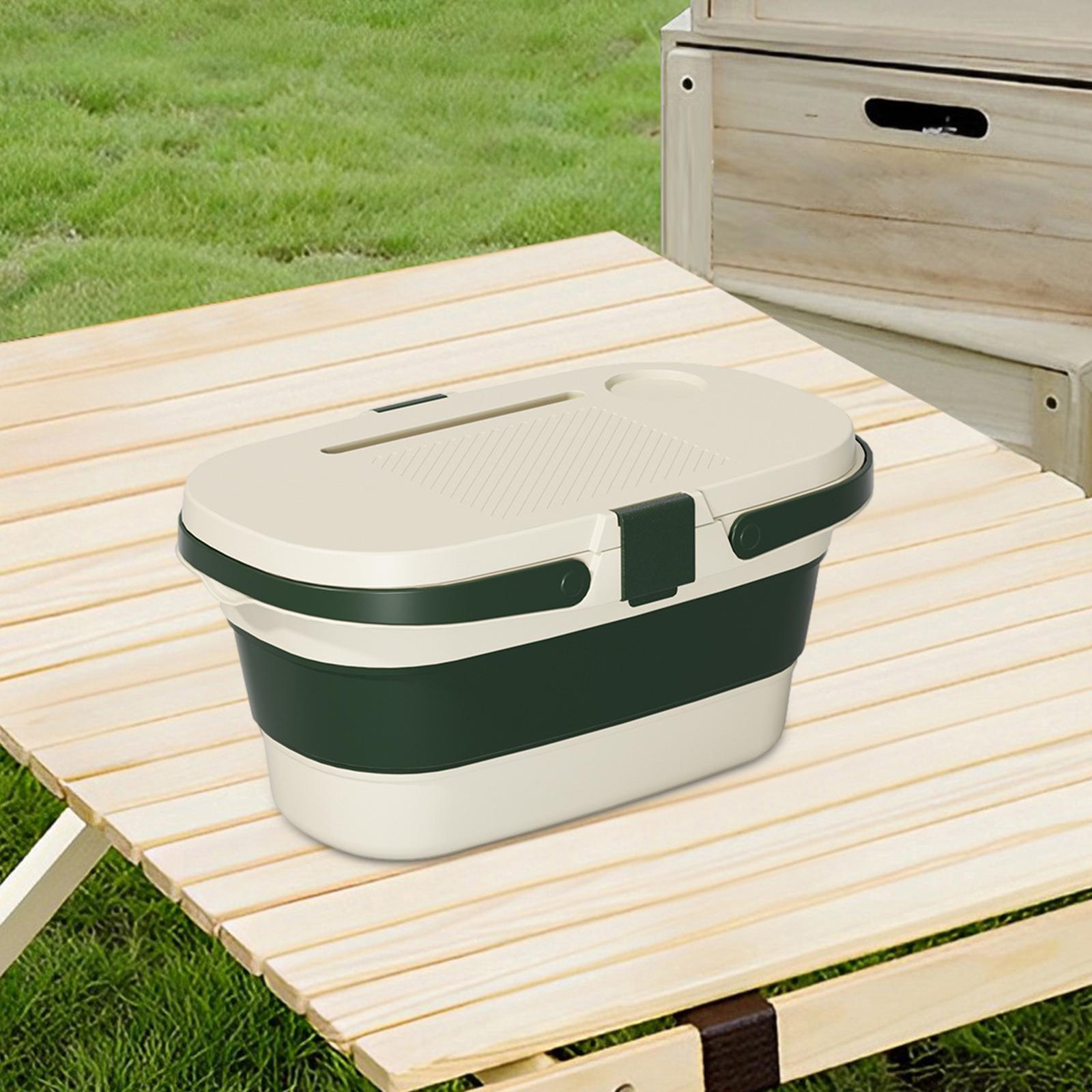 Collapsible Picnic Basket Large Capacity Storage Box Portable Storage Basket