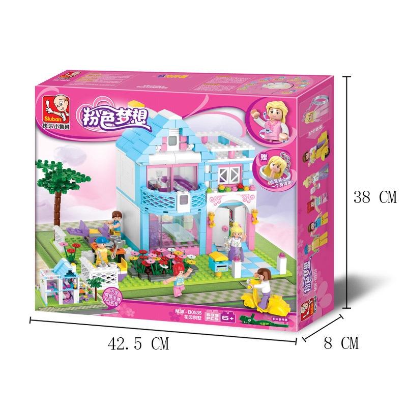 (sẵn hàng 539 mảnh 5 người) Đồ chơi xếp hình lắp ráp lego friends Đồ chơi bé gái biệt thự vườn công chúa Sluban B0535