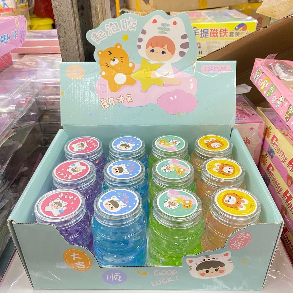 Slime charm sao giấy màu trong 9 màu cực đẹp Đồ chơi hũ slam chất nhờn ma quái squishy