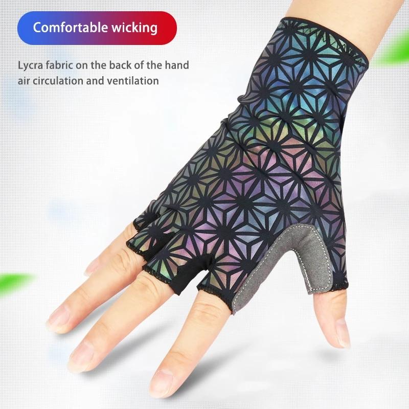 Giày Giyo Nhiều Màu Sắc Dạ Quang Full Ngón Đi Xe Đạp Chống Trơn Trượt MTB Mitten Phản Xạ Chói Mắt Đường Bicyle MTB Xe Đạp Xe Máy Găng Tay Ngắn Color: White Size: XXL