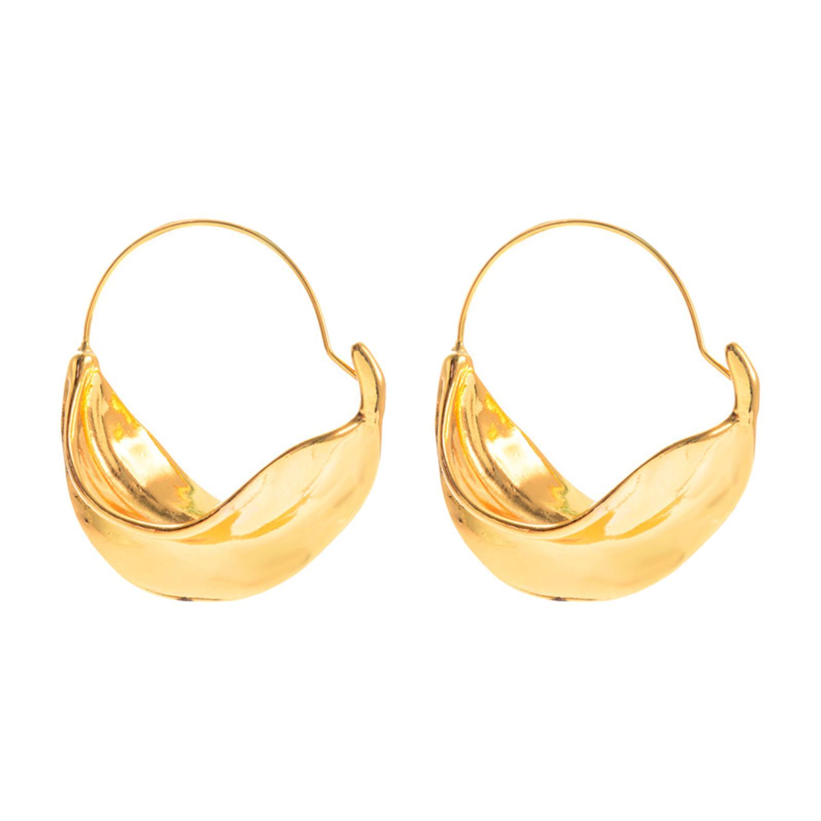 Hoop Earrings Drop Earrings Twisted Metal Chunky Statement Alloy Irregular Vintage Earrings Fashion Jewelry for Engagement Prom Dating Women