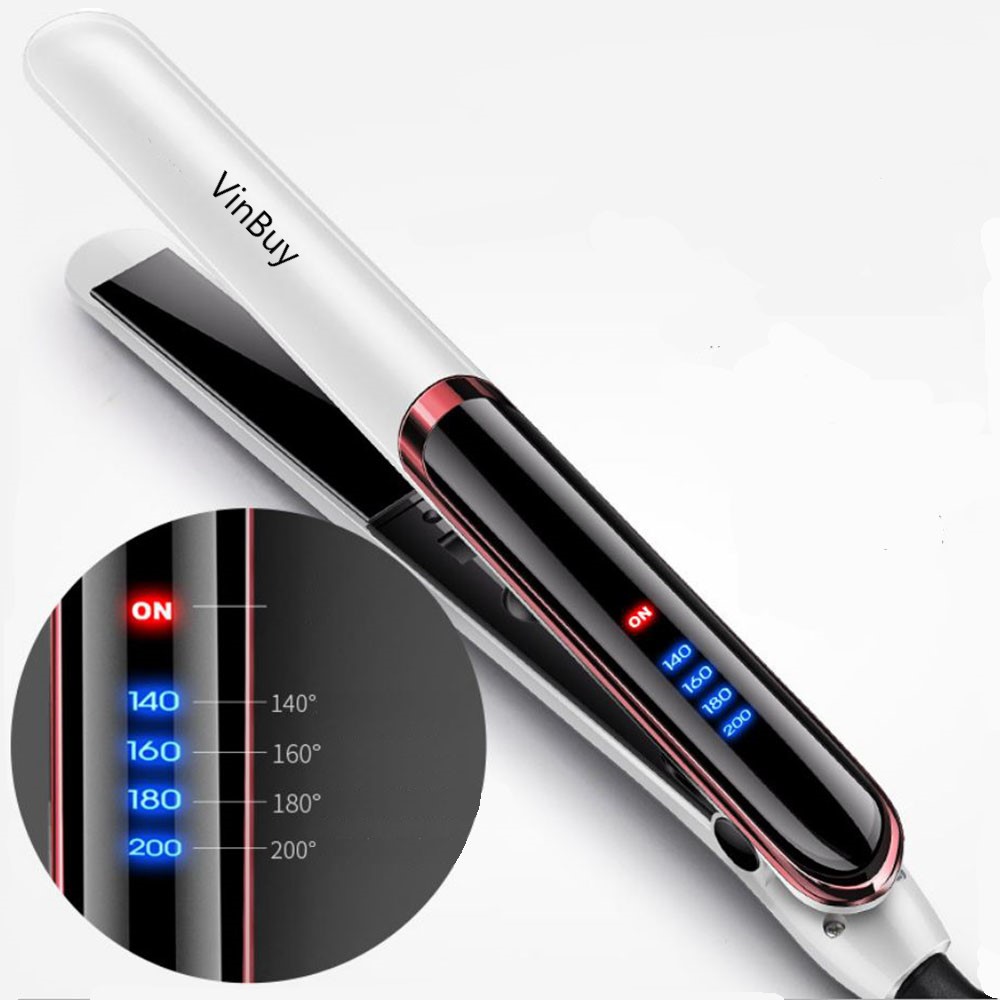 Máy Là, Ép, Uốn Tóc Cao Cấp TẶNG KÈM 02 Lược Chải Tóc Đa Năng 3 Trong 1 Cao Cấp Sang Trọng - Dùng Cho Salon Tóc & Tại Nhà – Chính Hãng VinBuy