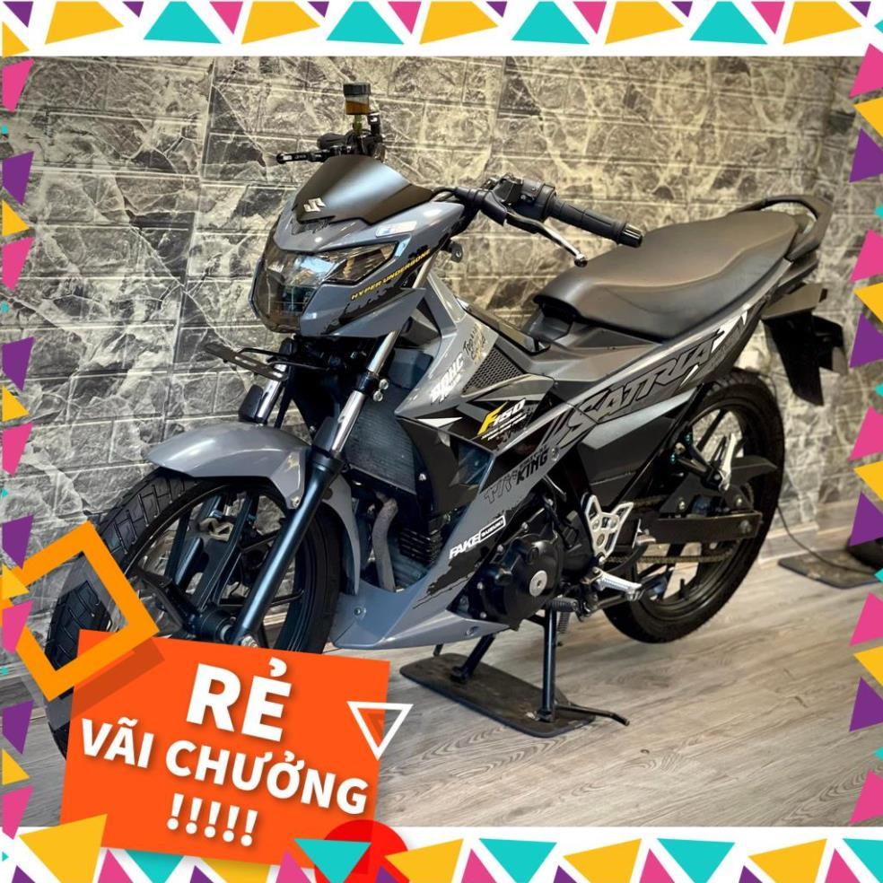 Tem Rời Raider FI Mẫu King Trắng Đen Xám Chữ Satria