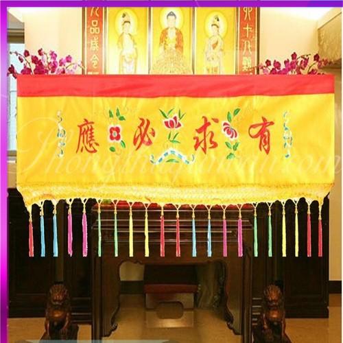 Rèm treo trang trí Phật giáo có ren