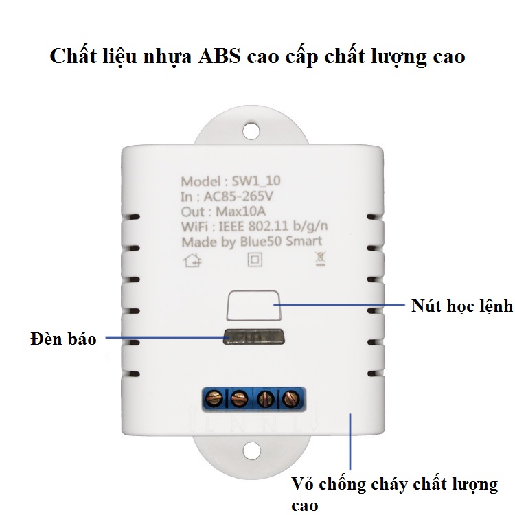 Công tắc điều khiển thiết bị điện bằng mạng wifi model SW01