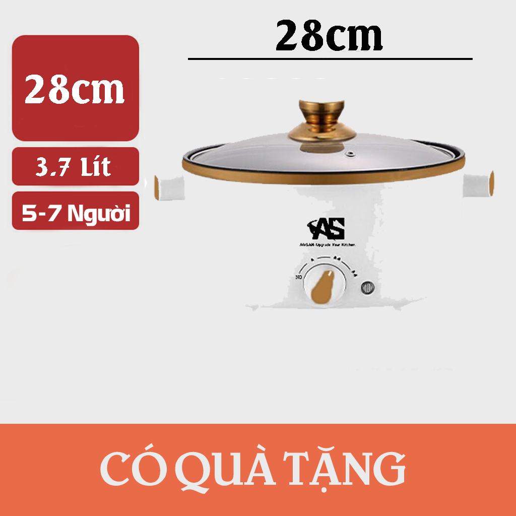 Nồi Điện Mini Nấu Lẩu Đa Năng Có Lớp Chống Dính AGISAN N09 Tiện Lợi Cho Việc Xào, Nấu, Rán, Chiên...