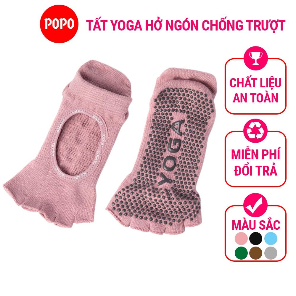 Vớ Tập Yoga POPO tất chống trượt cao cấp tập thể dục chống trượt êm ái, tránh hôi chân, đảm bảo an toàn YGS6