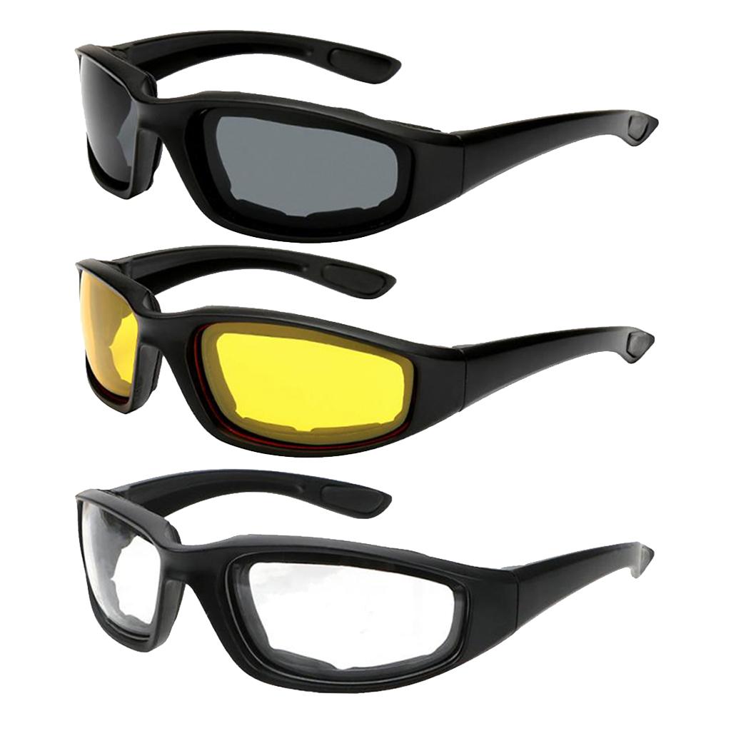 1 Pair Motorcycle Riding Glasses Padding Goggles UV Protection Dustproof Windproof Motorcycle for Outdoor Sports