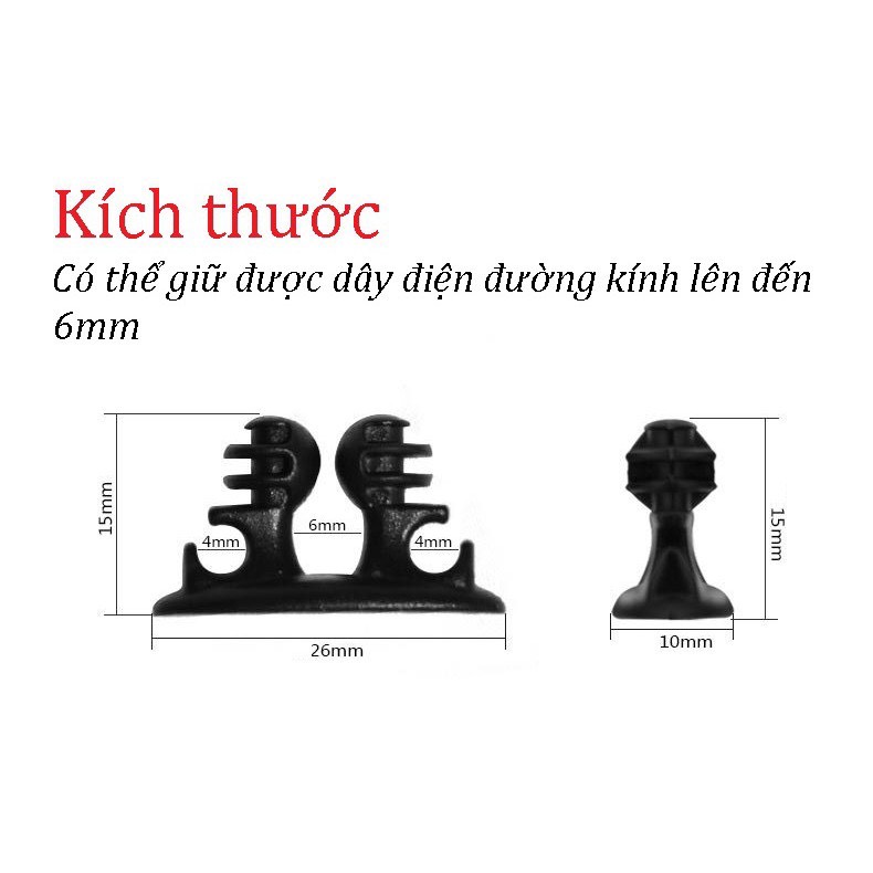 Bộ 8 Kẹp Giữ Dây Cáp Sạc / Tai Nghe USB Đa Năng Cho Xe Hơi