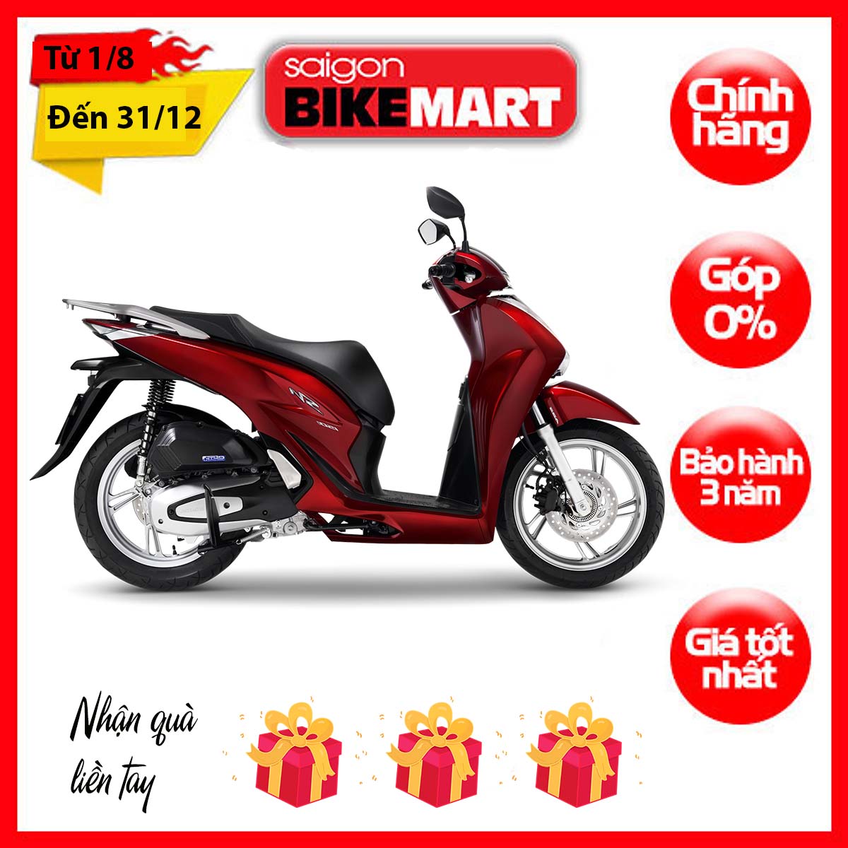 Xe máy Honda SH 150i Phiên Bản Tiêu Chuẩn CBS 2022