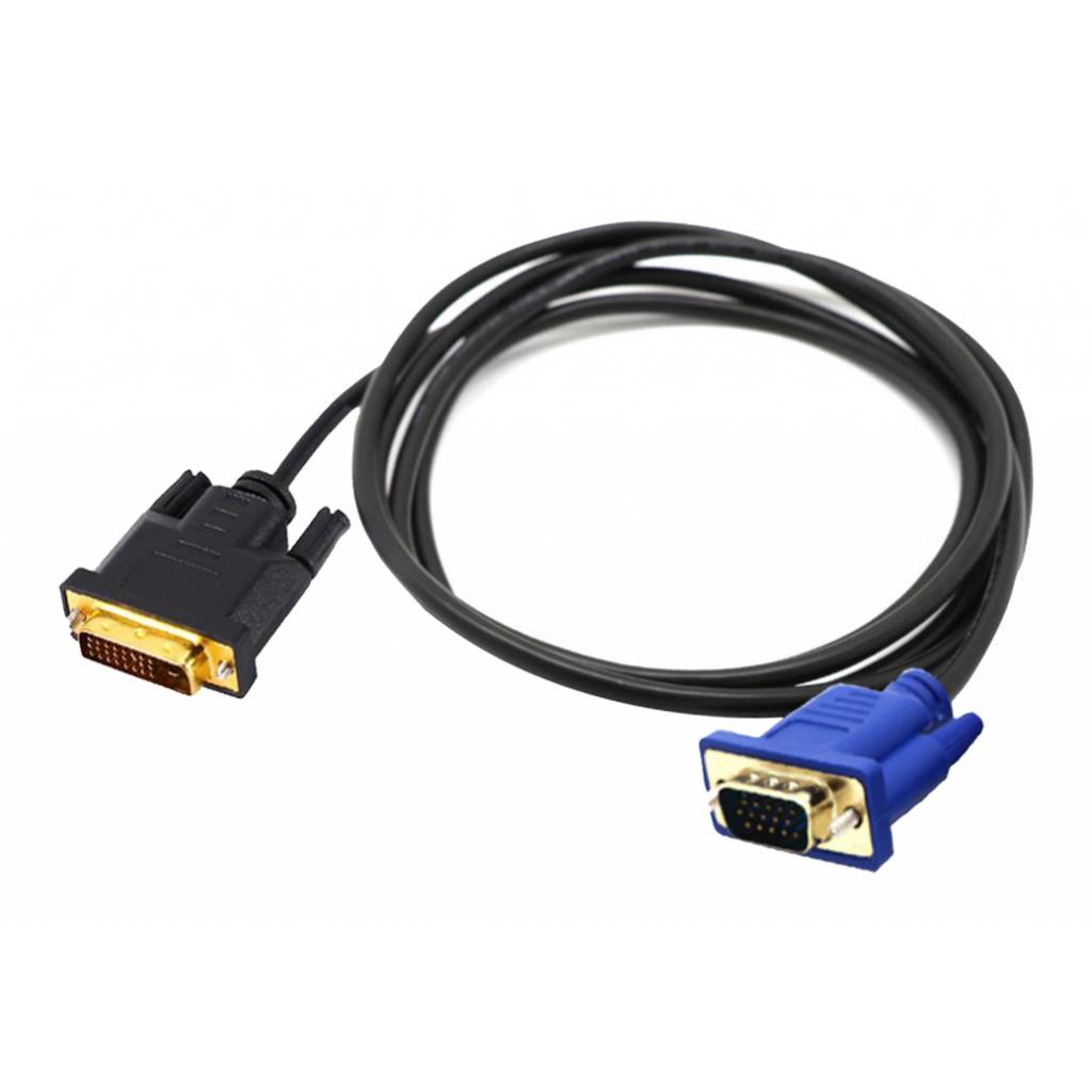 2 pack 1.5m Dual Link DVI-I Male to VGA Cable Male to Male Cord
