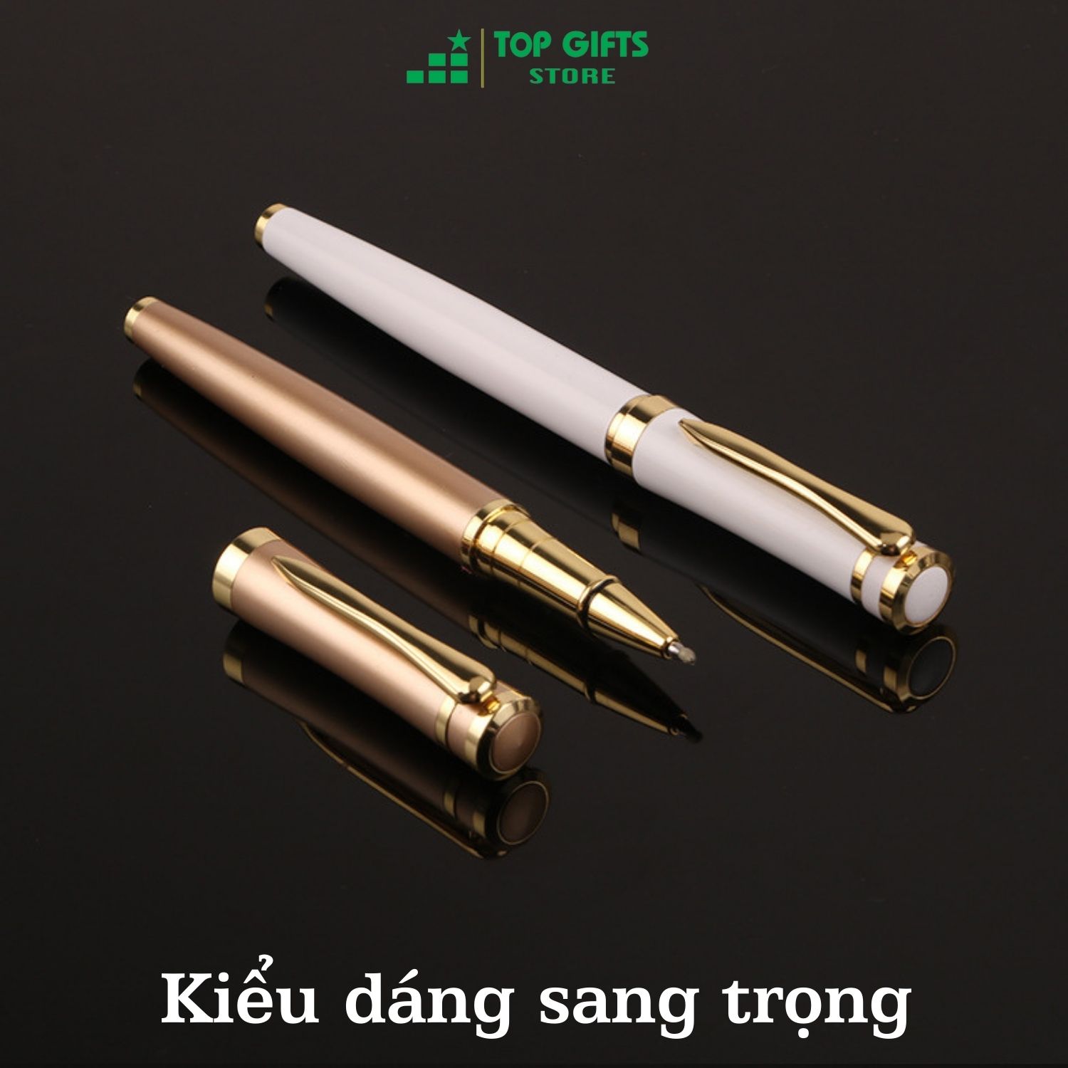 Bút ký khắc tên Alan Vàng PT022 - Ngòi 0.5mm mực xanh